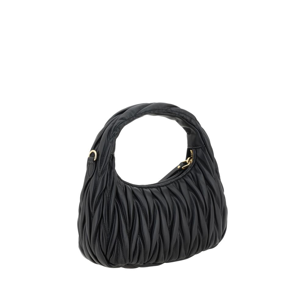 Miu Miu Black Wandler Mini Hobo Handbag