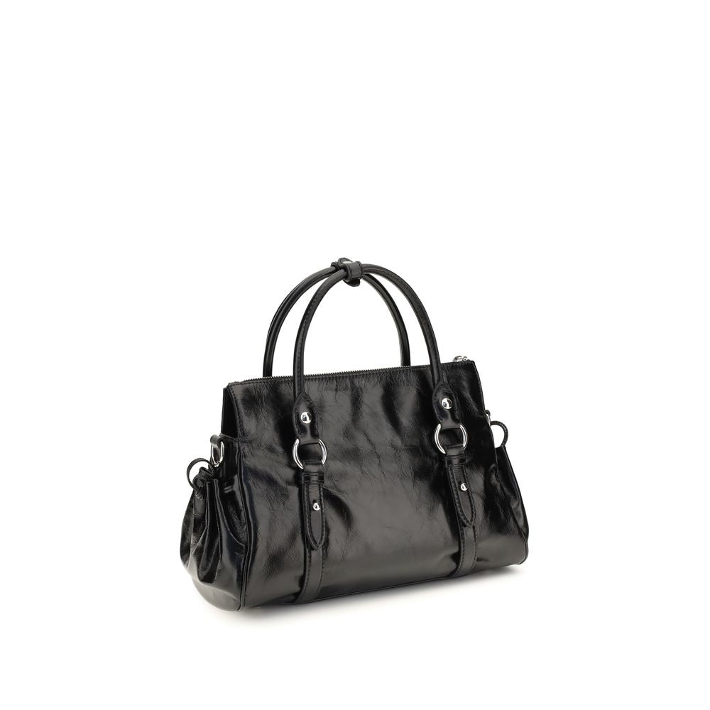 Miu Miu Black Glossy Leather Handbag
