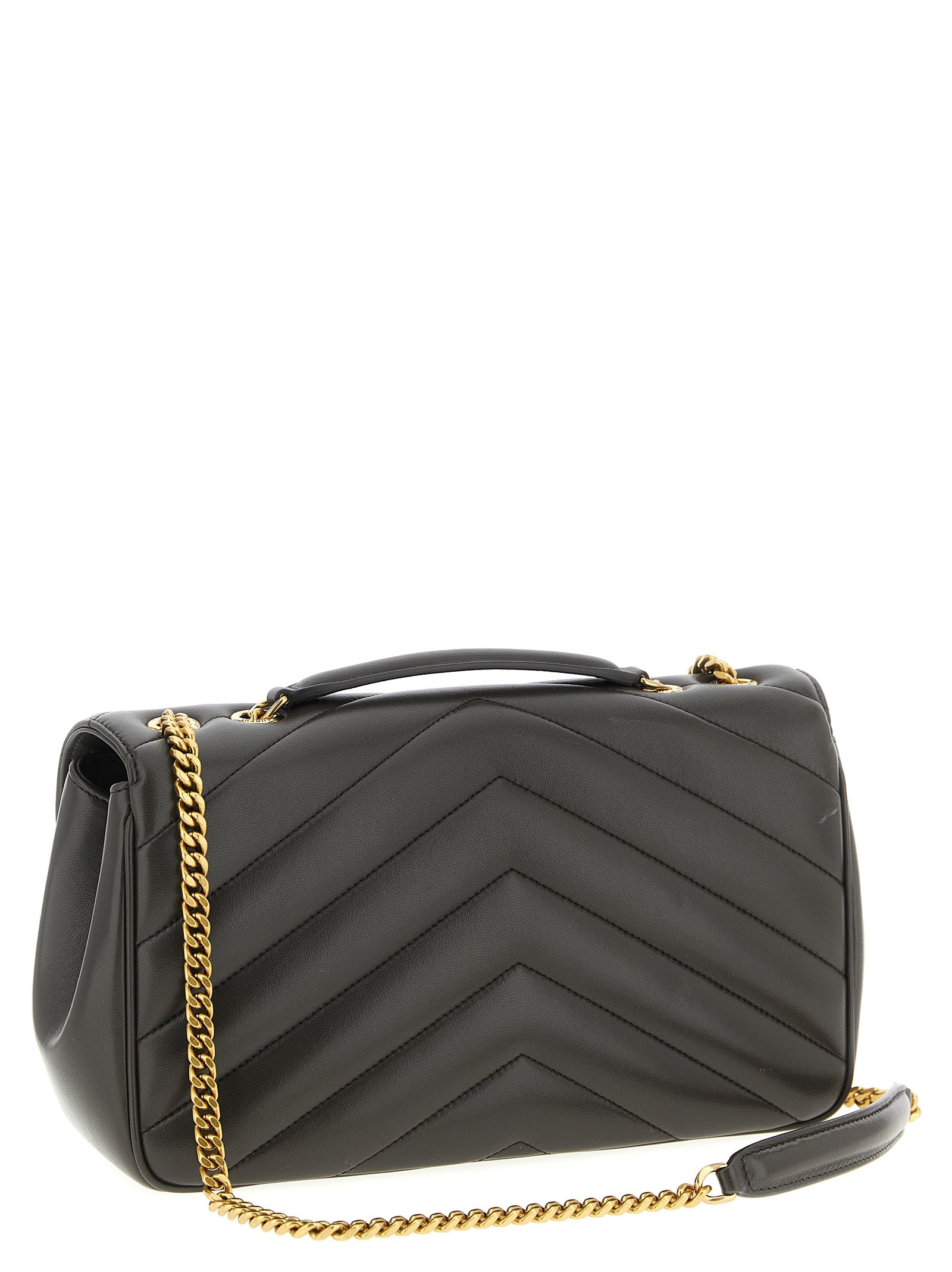 Saint Laurent Brown Medium Loulou  Shoulder Bag