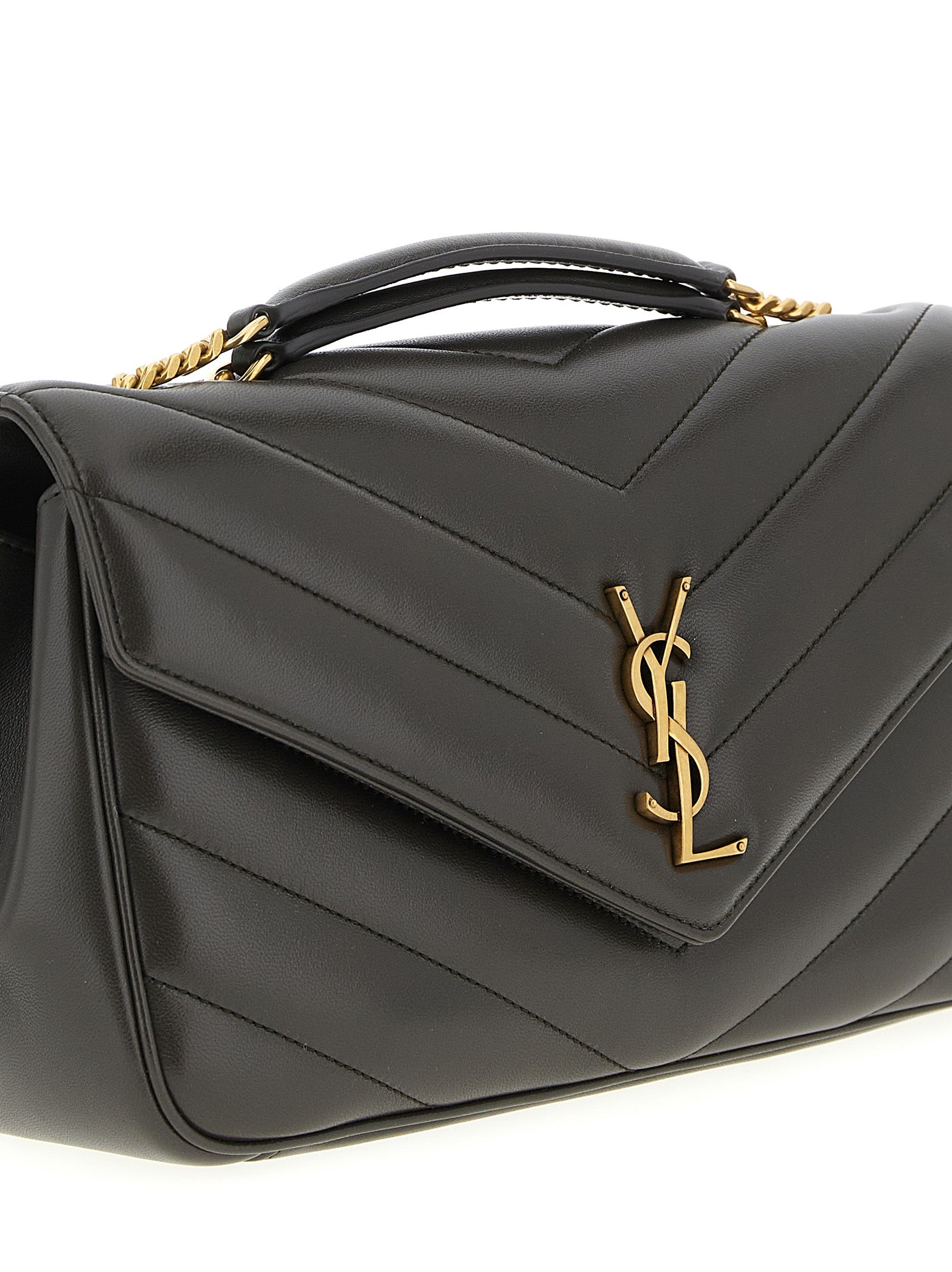Saint Laurent Brown Medium Loulou  Shoulder Bag
