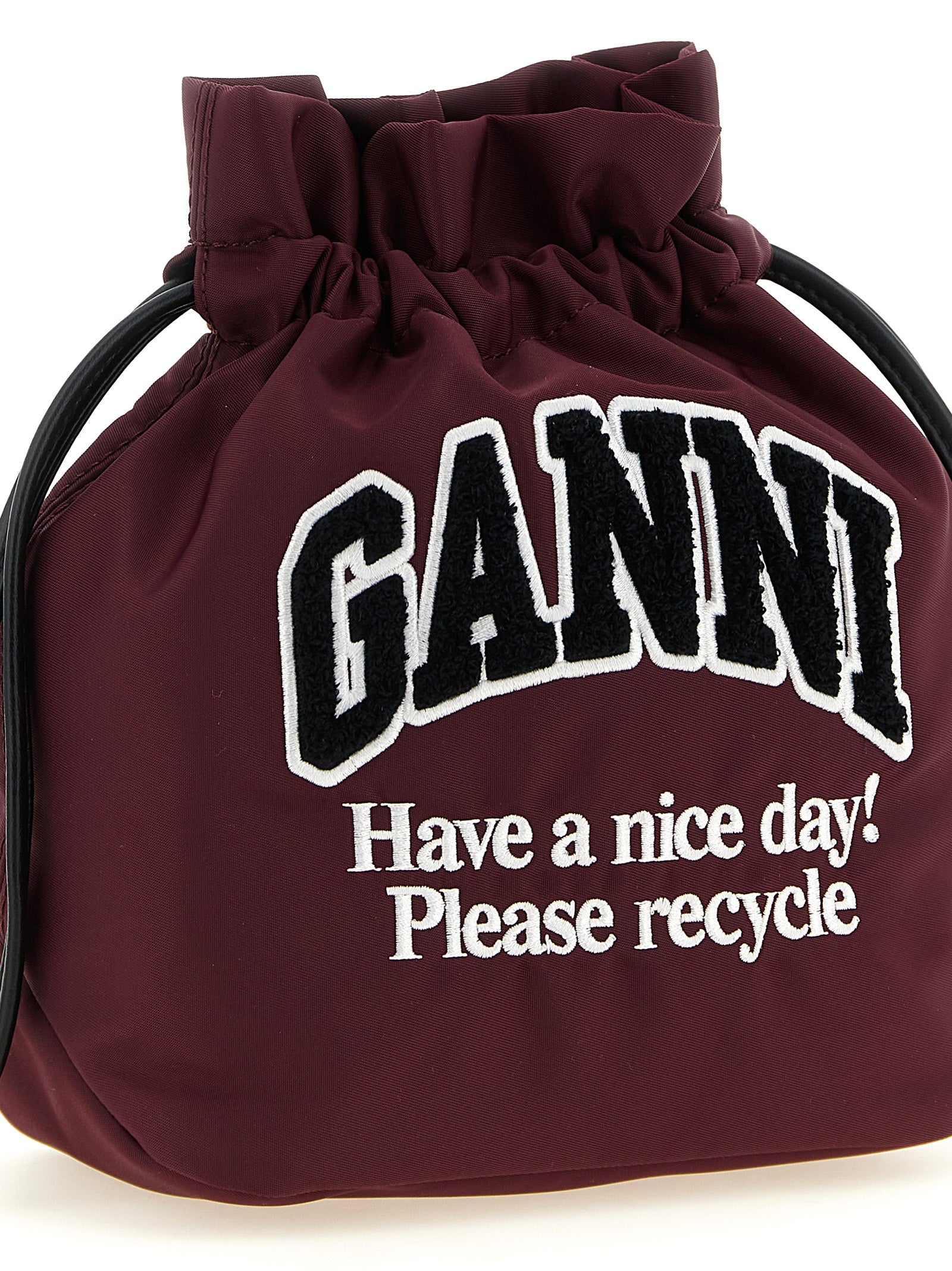 Ganni Bordeaux  Clutch Bag