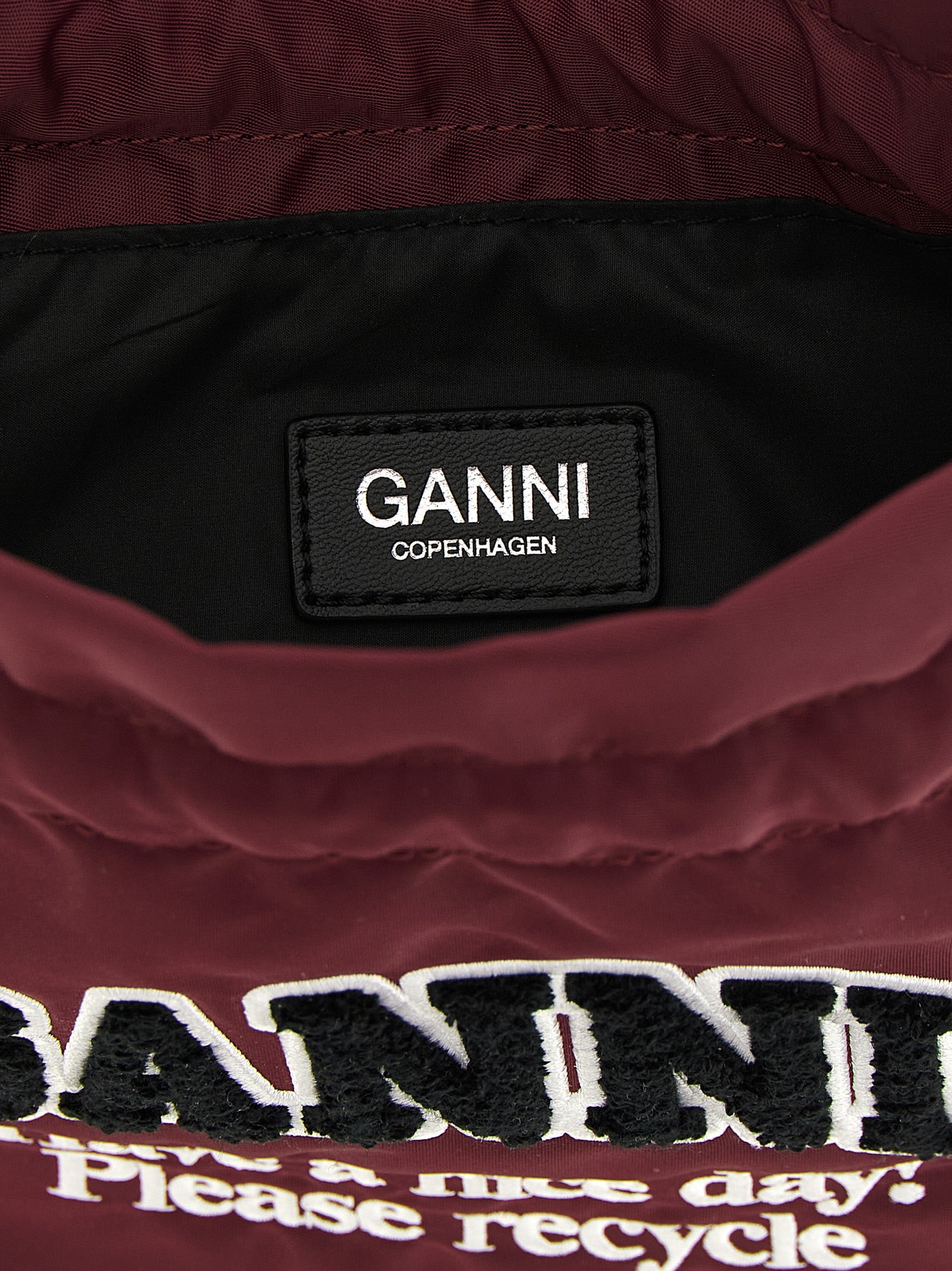 Ganni Bordeaux  Clutch Bag