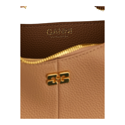 Ganni Mini Hobo Handbag Beige