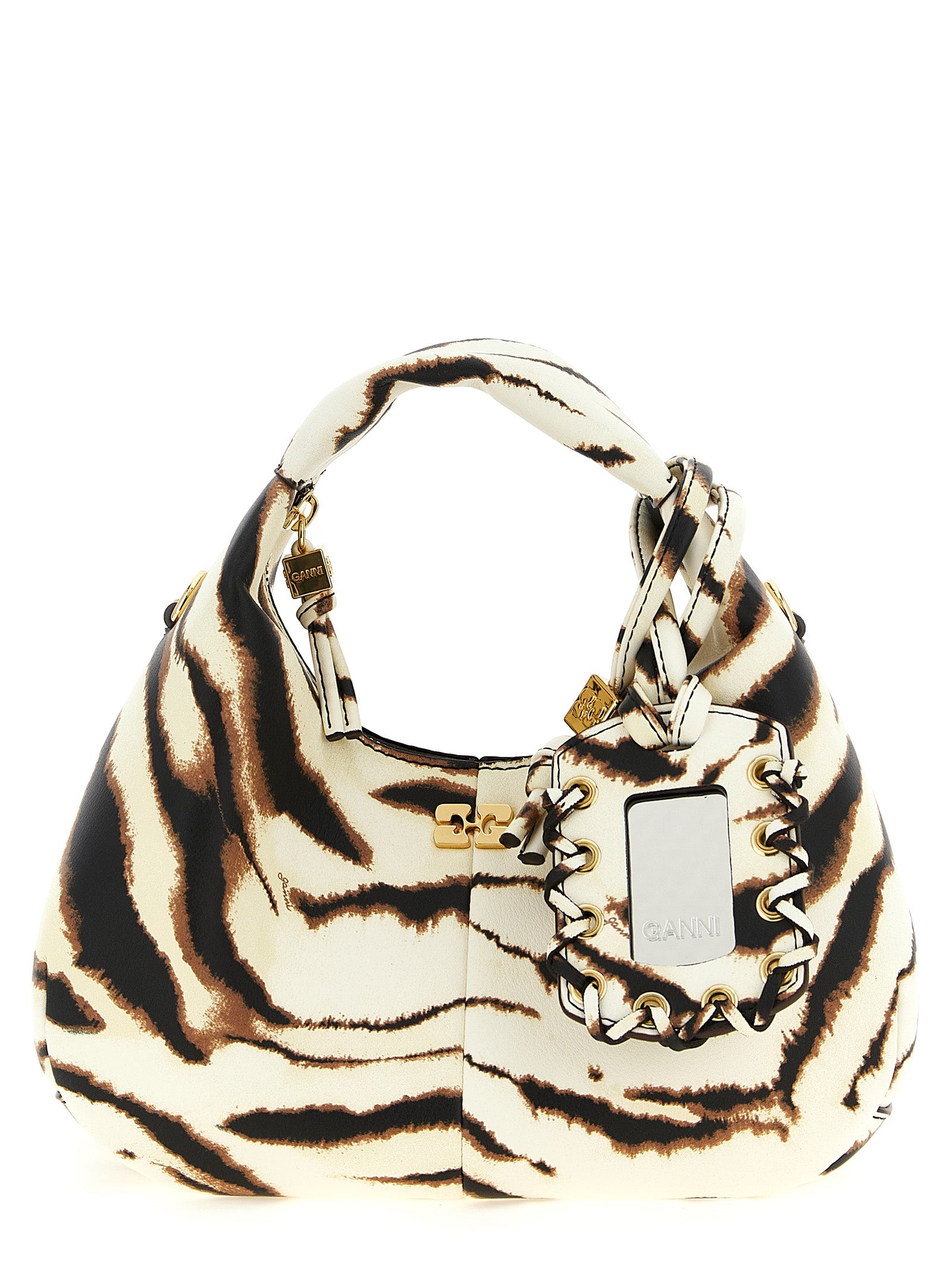 Ganni  Mini Hobo Zebra  Handbag