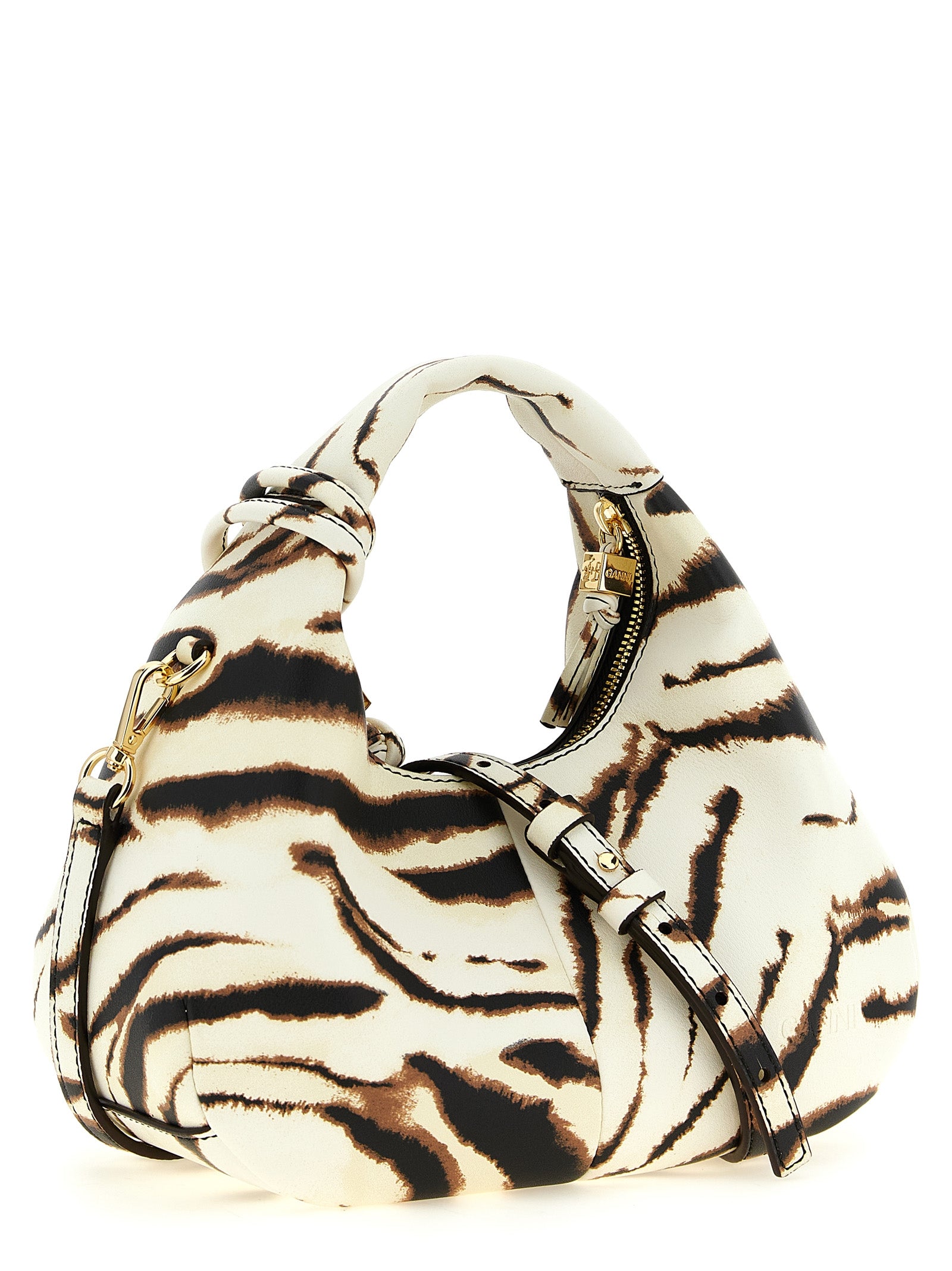 Ganni  Mini Hobo Zebra  Handbag