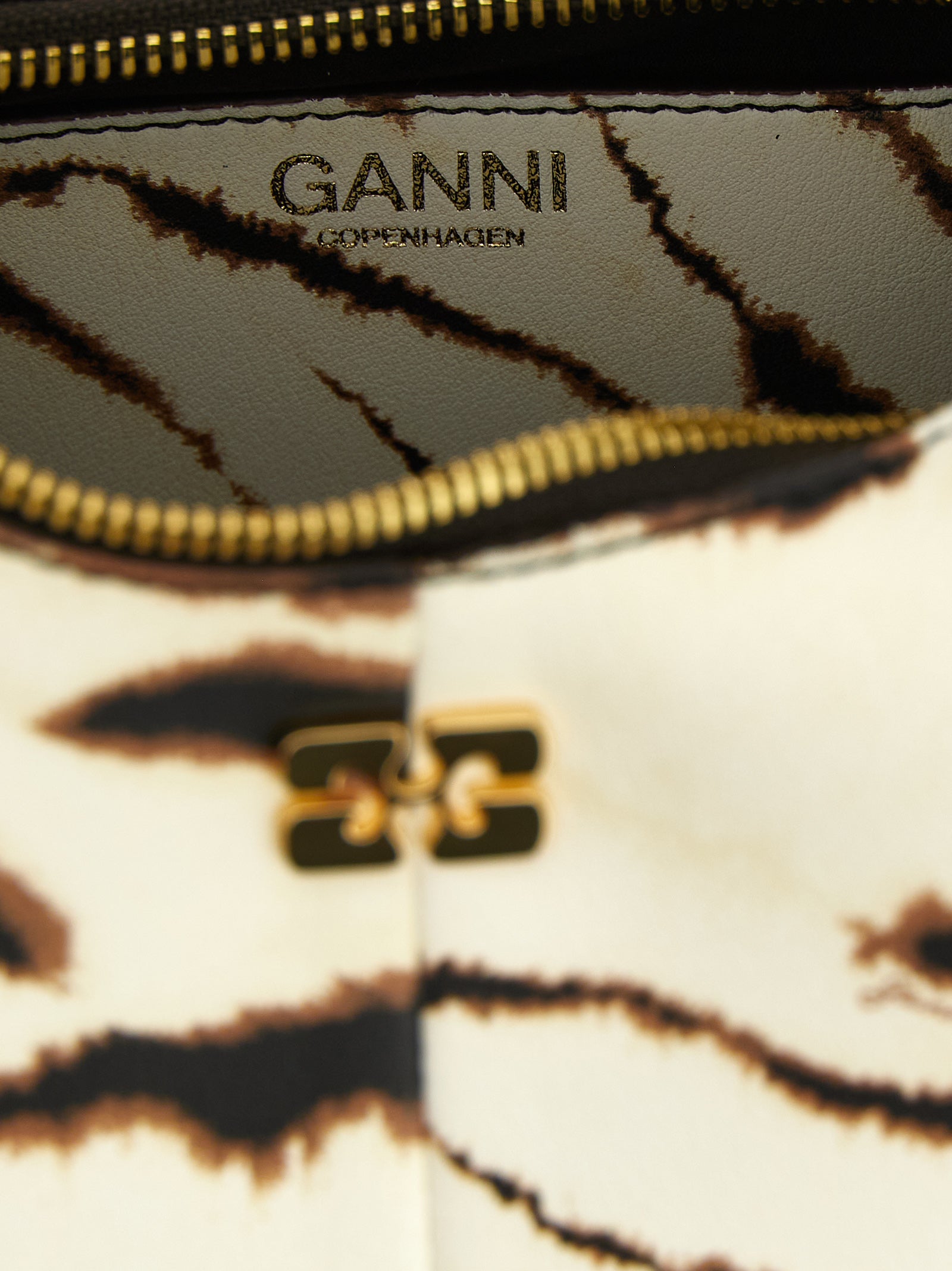 Ganni  Mini Hobo Zebra  Handbag