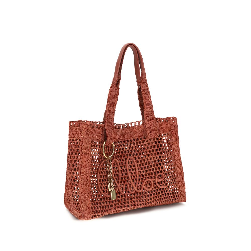 Chloé East-West Summer Banana raffia Tote Bag