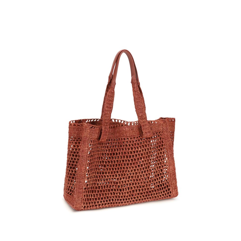 Chloé East-West Summer Banana raffia Tote Bag