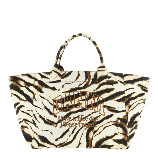 Ganni XXL Zebra Bolso Tote
