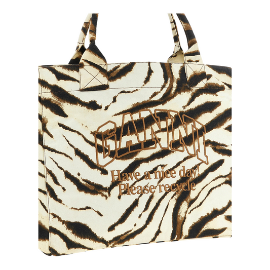 Ganni XXL Zebra Bolso Tote