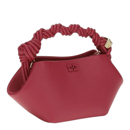 Ganni Mini Bou Bolso de Mano Rojo Poliéster TPU Piel