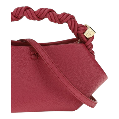 Ganni Mini Bou Handbag Red Polyester TPU Leather