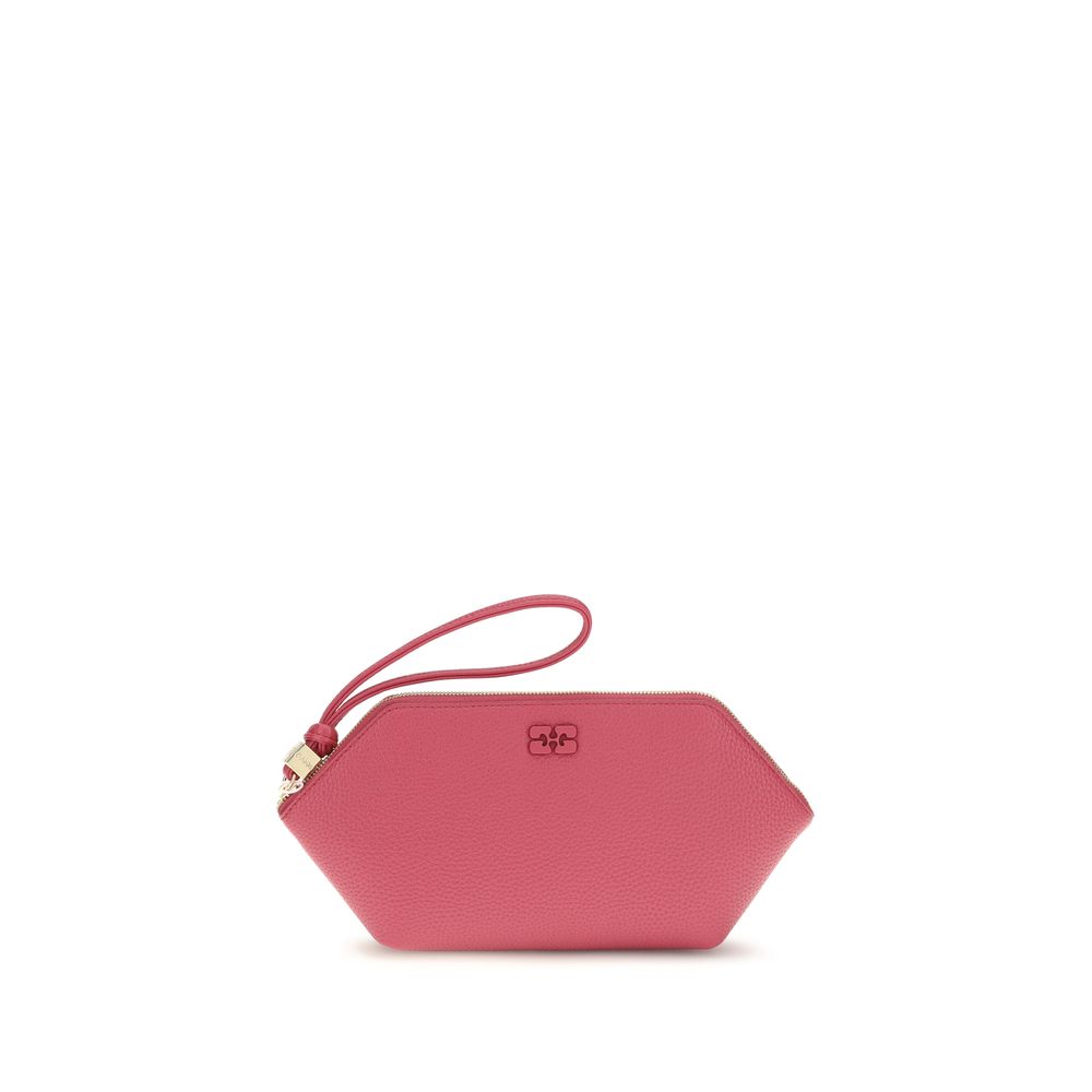 Ganni Pink Bou  Clutch Bag