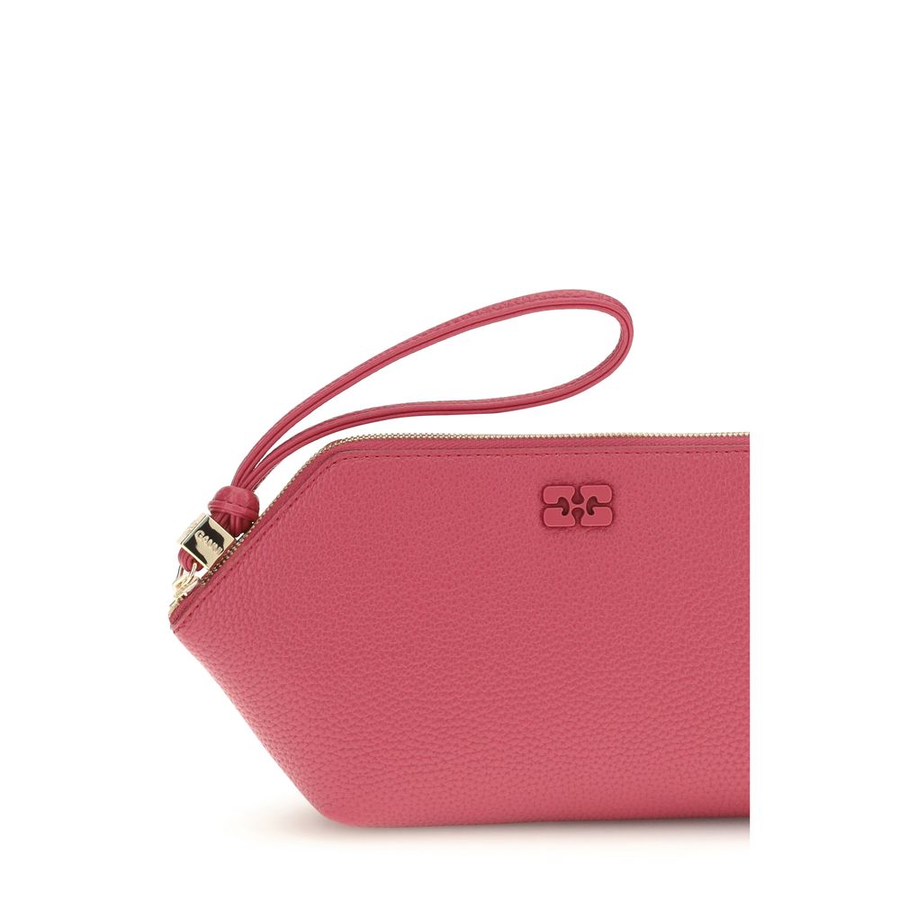 Ganni Pink Bou  Clutch Bag