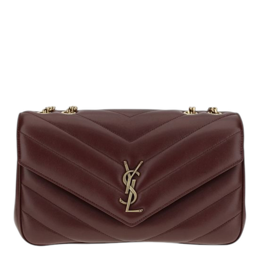 Saint Laurent LouLou Shoulder Bag Red Geometric Leather