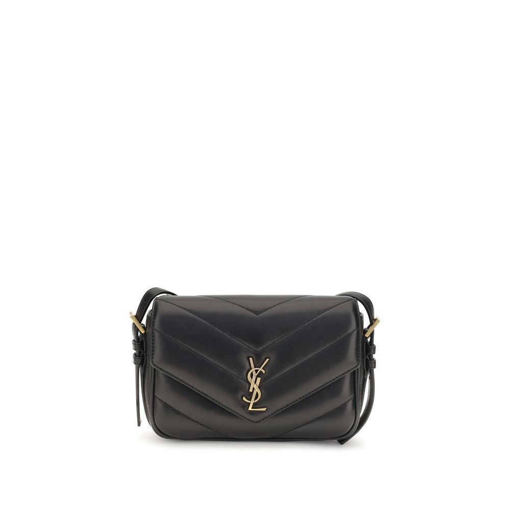 Saint Laurent Black  Loulou Cassandre Toy  Shoulder Bag