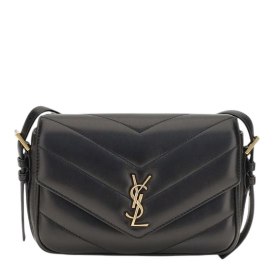 Saint Laurent Loulou Cassandre Toy Shoulder Bag Black Leather