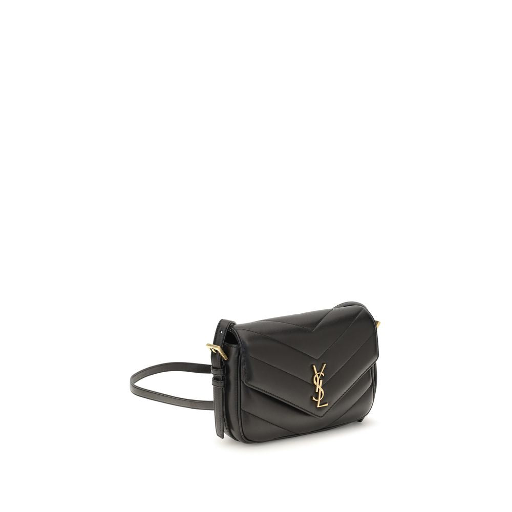 Saint Laurent Black  Loulou Cassandre Toy  Shoulder Bag