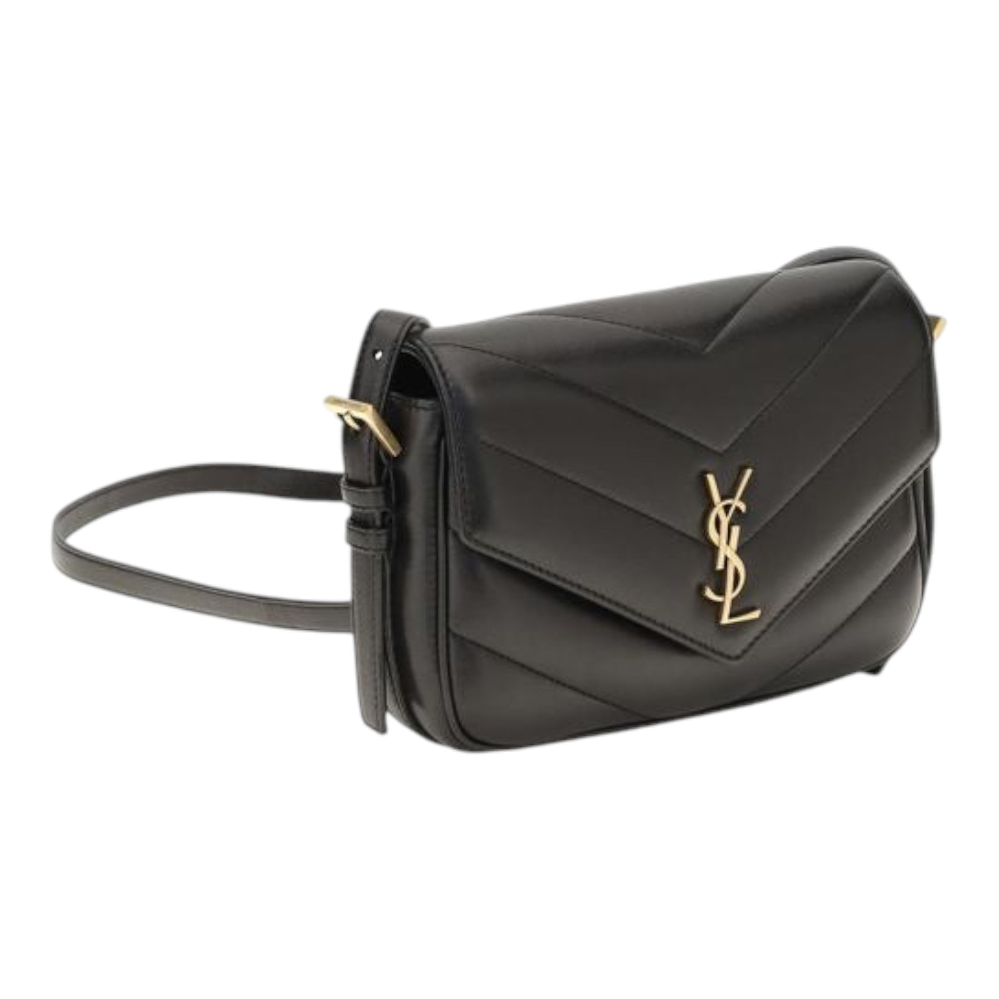 Saint Laurent Black  Loulou Cassandre Toy  Shoulder Bag
