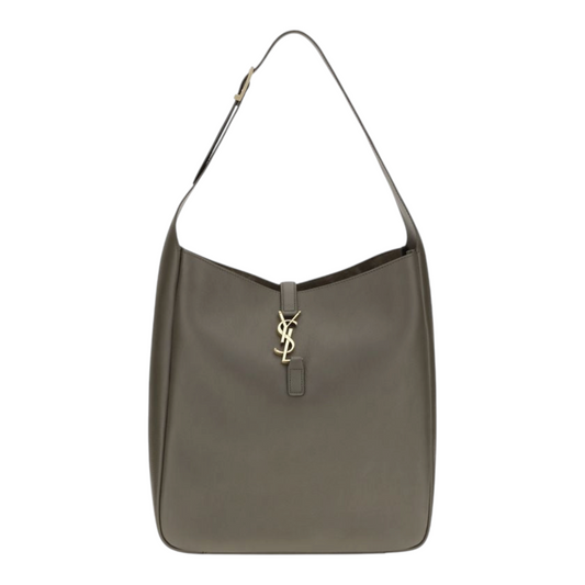 Saint Laurent Le 5 À 7 Shoulder Bag Gray Green Leather