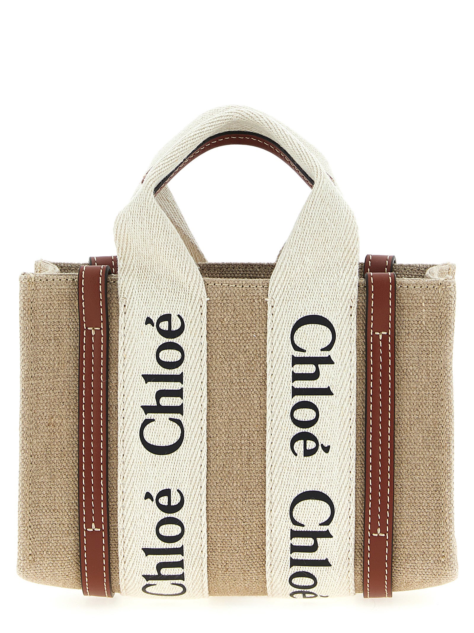 Chloé Woody Mini Canvas Handbag