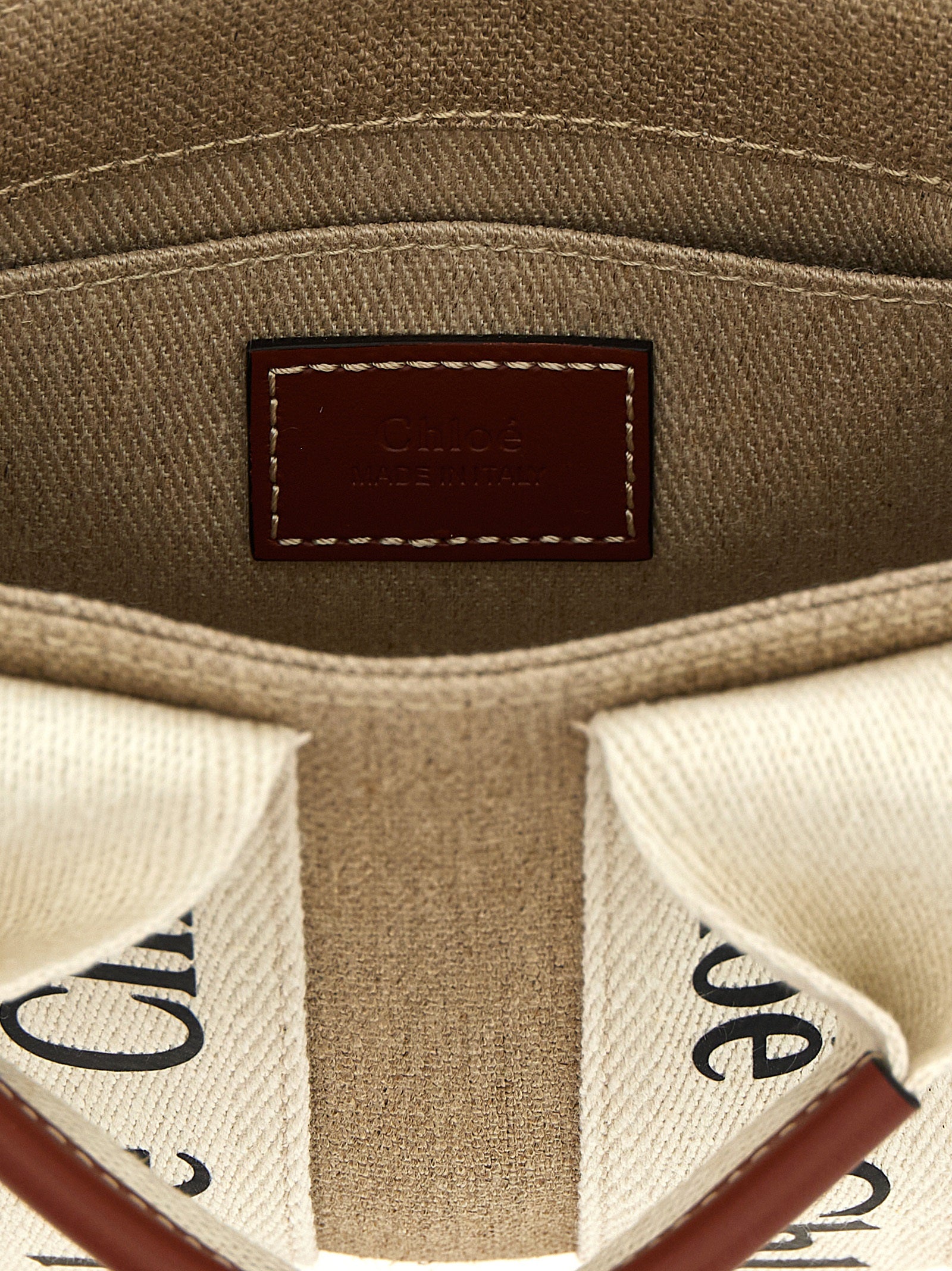 Chloé Woody Mini Canvas Handbag