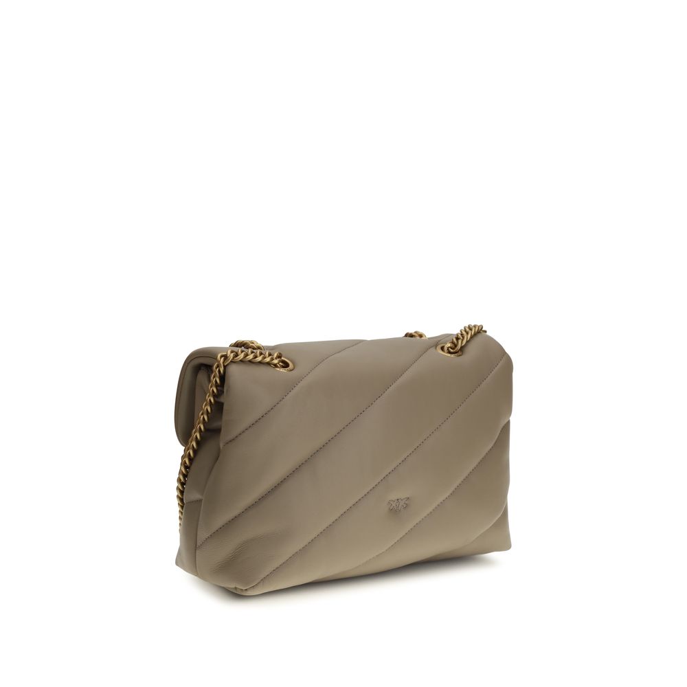 PINKO Gray  Love Classic Shoulder Bag