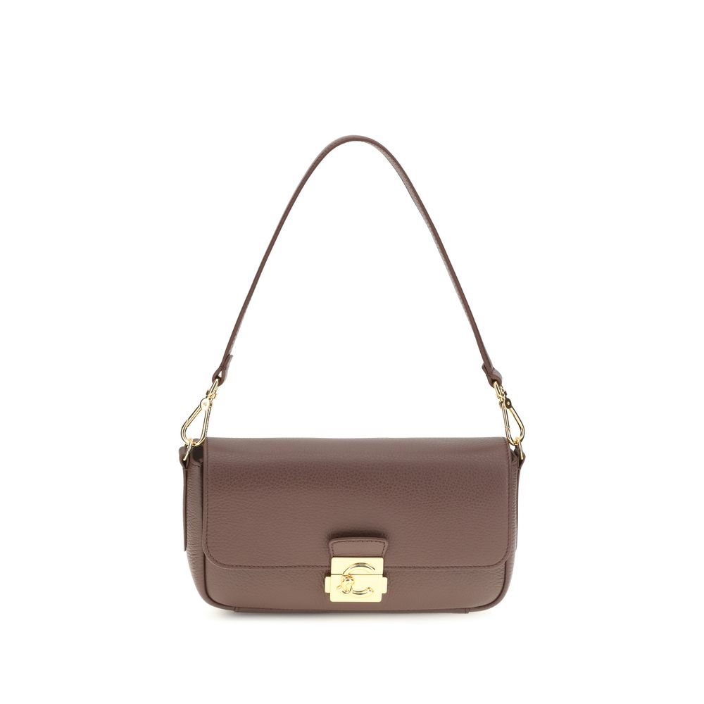 Coccinelle Brown The C-Me Lock  Shoulder Bag