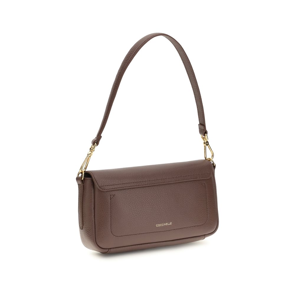 Coccinelle Brown The C-Me Lock  Shoulder Bag