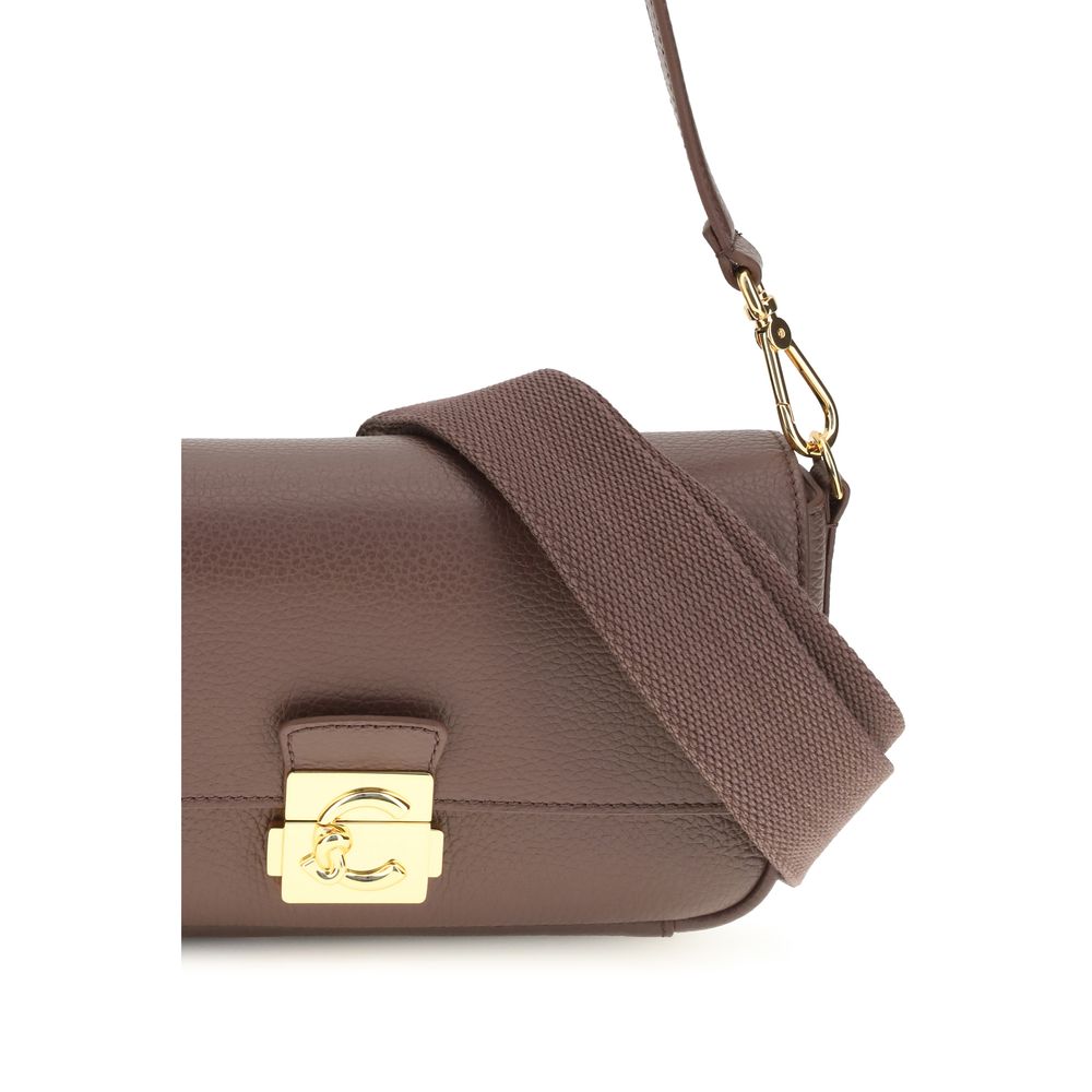 Coccinelle Brown The C-Me Lock  Shoulder Bag