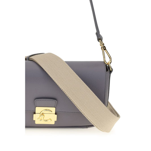 Coccinelle The C-Me Lock Shoulder Bag Gray Leather