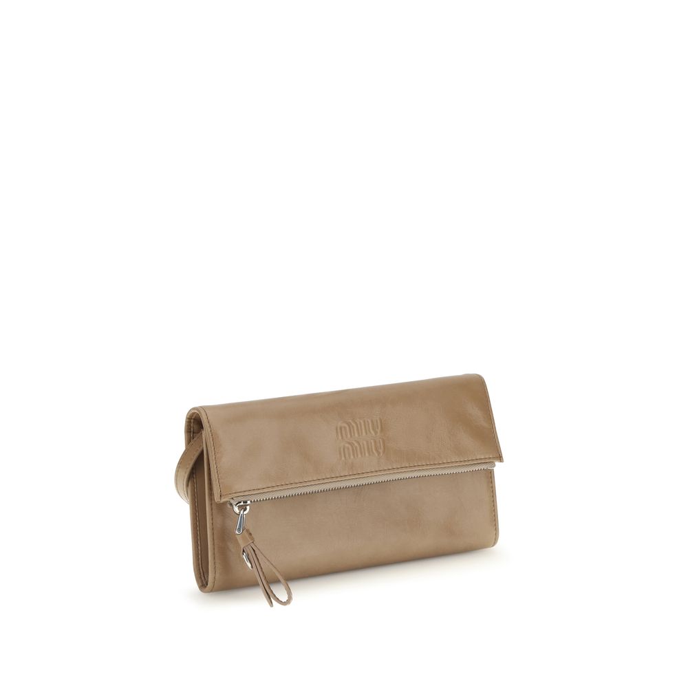 Miu Miu Beige  Clutch Bag