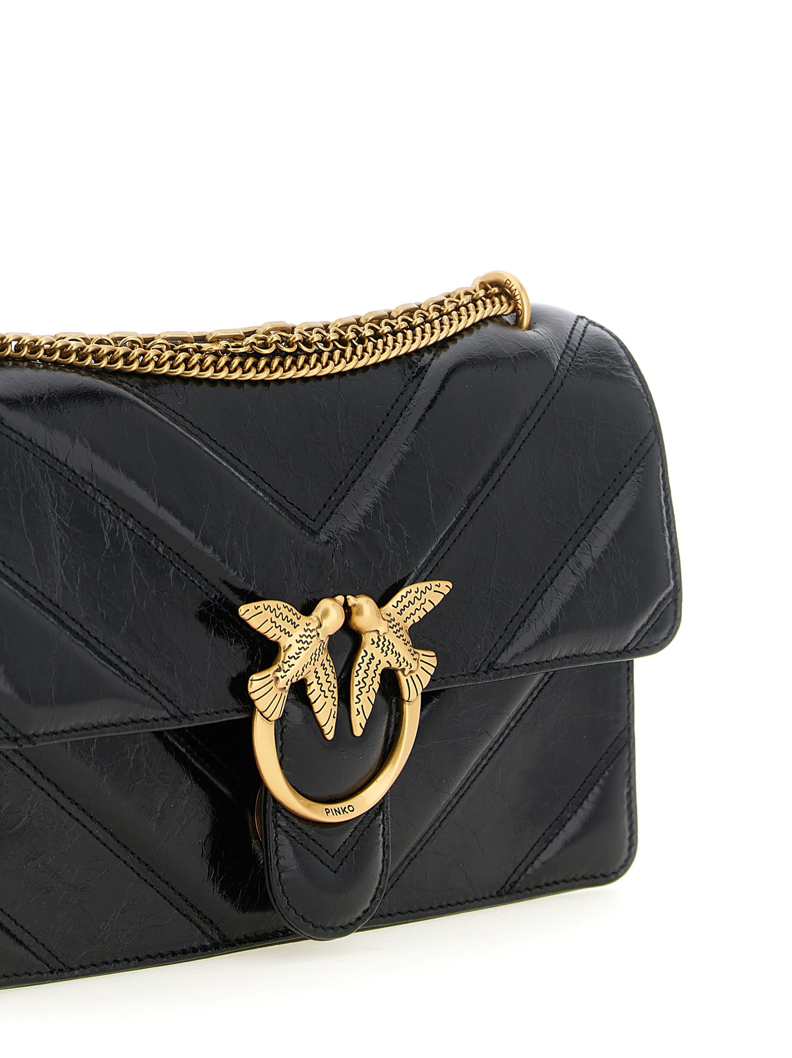 PINKO Black Love Shoulder Bag