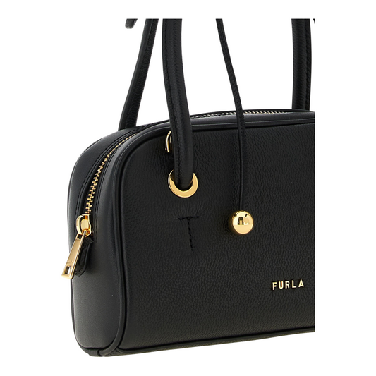 Furla Poppy S Bolso de Mano Negro Piel
