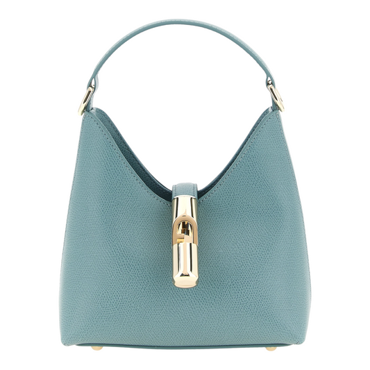 Furla Iride Bolso de Mano Azul Piel