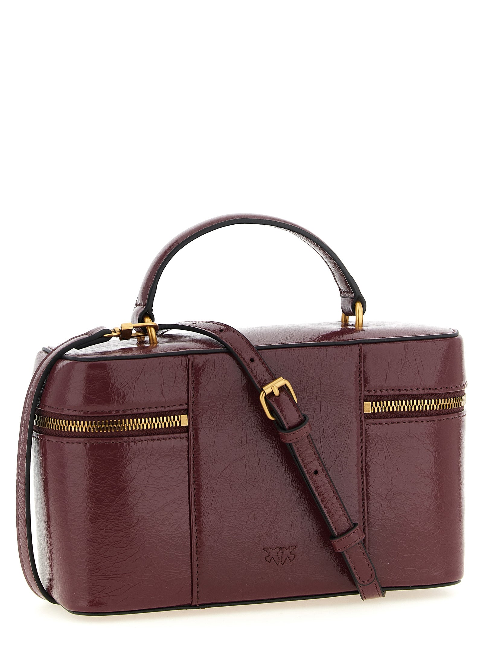 PINKO Bordeaux Love Birds Handbag
