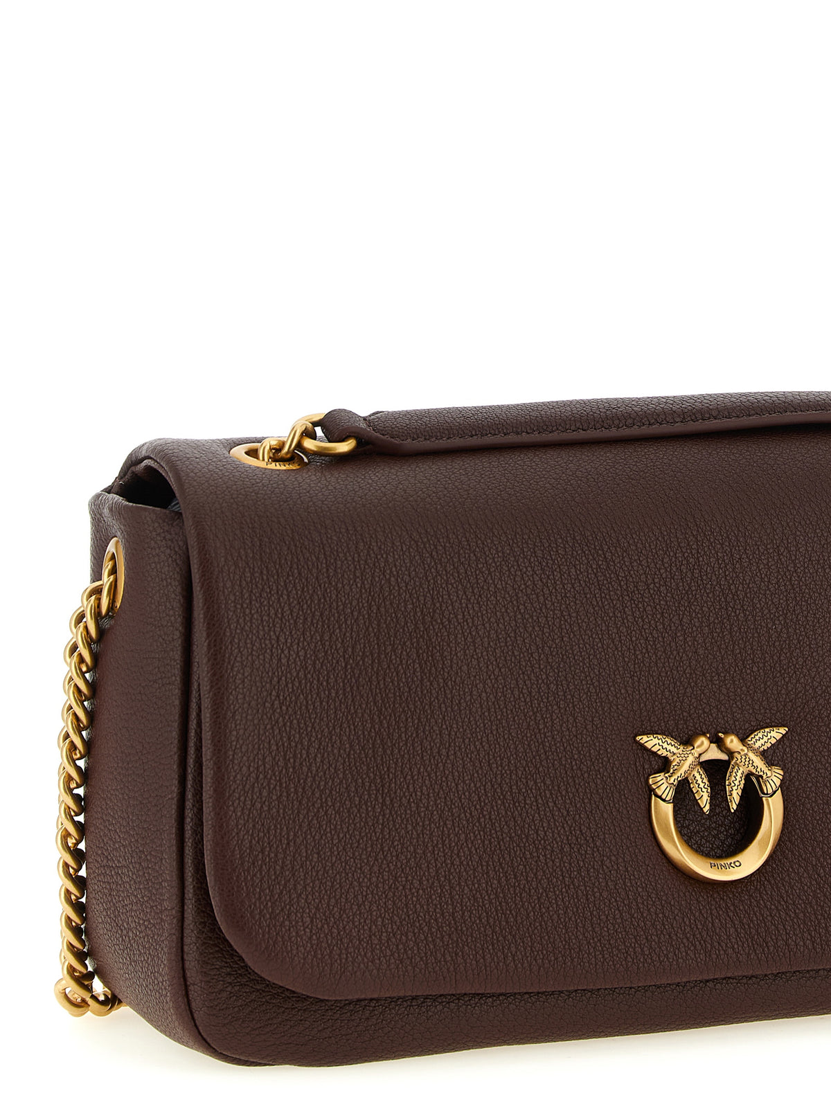 PINKO Brown Love Birds Shoulder Bag