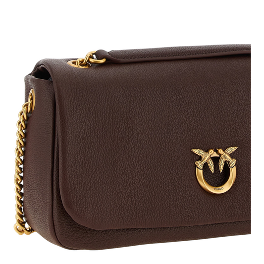 PINKO Love Birds Bolso de Hombro Marrón