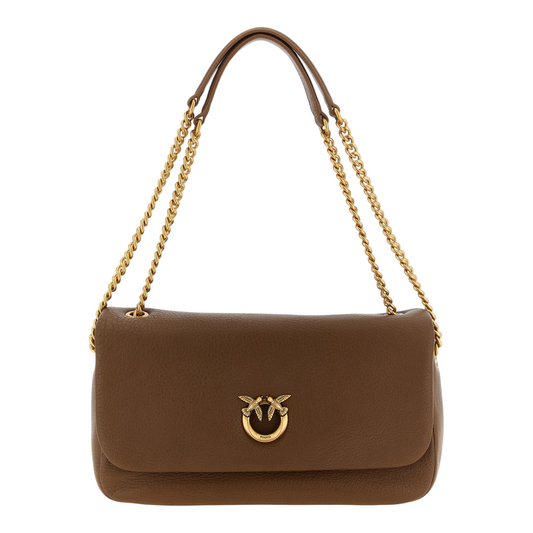 PINKO Love Birds Shoulder Bag Brown