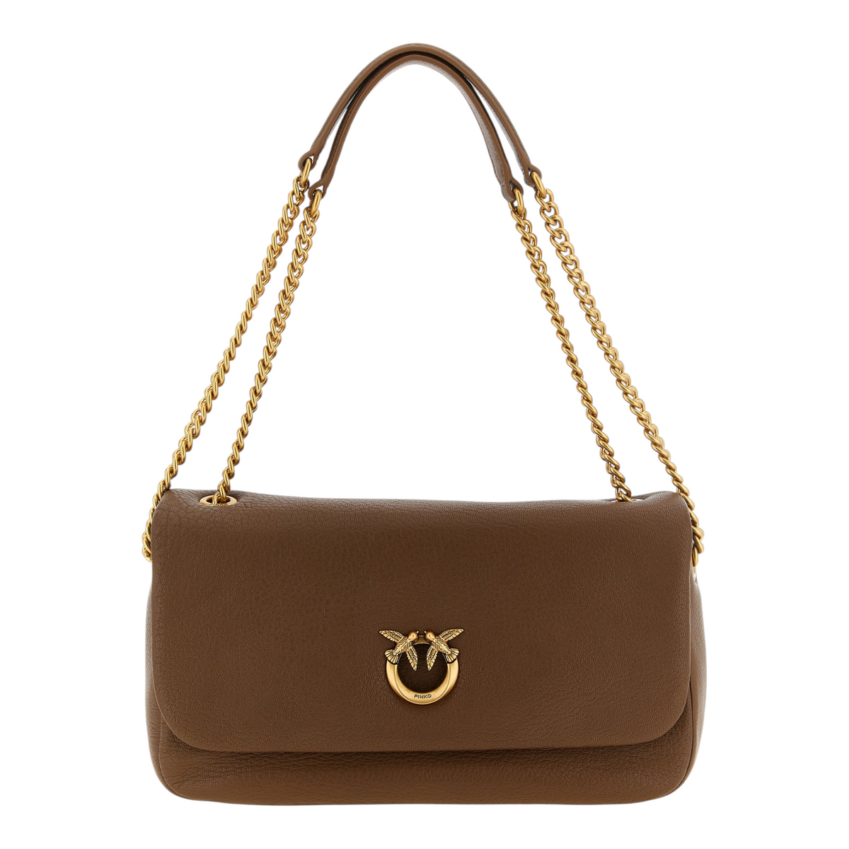 PINKO Love Birds Bolso de Hombro Marrón