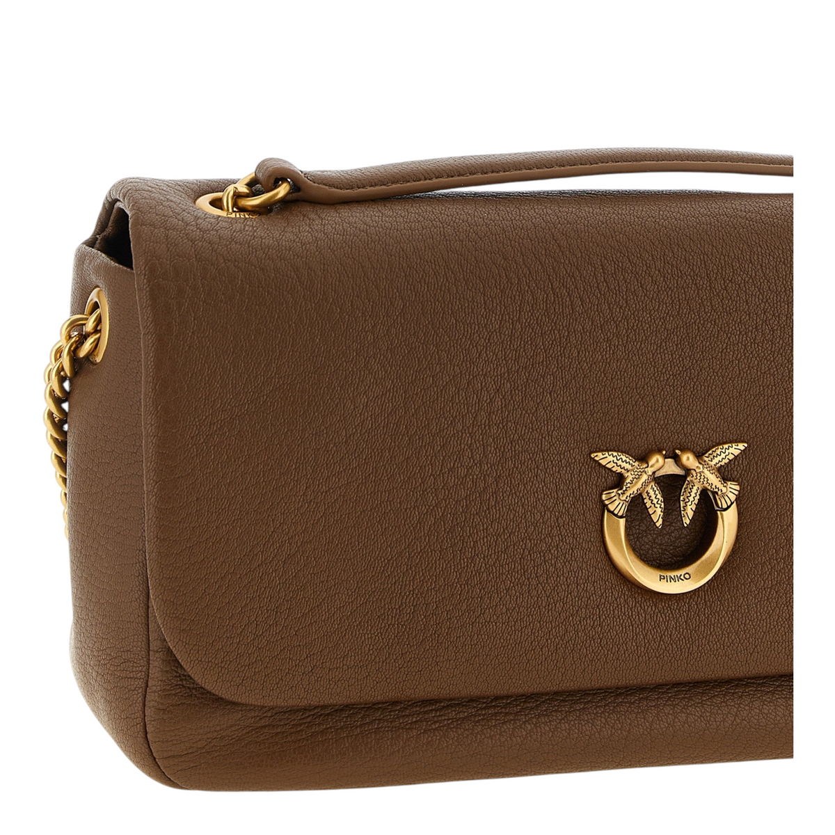 PINKO Love Birds Bolso de Hombro Marrón