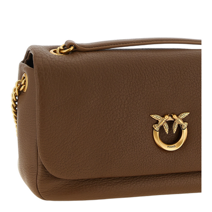 PINKO Love Birds Bolso de Hombro Marrón