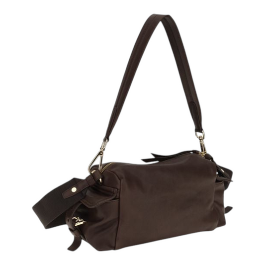 Bolso de hombro Prada Explore de piel nappa marrón con correa ajustable y detalles metálicos de XT & Co