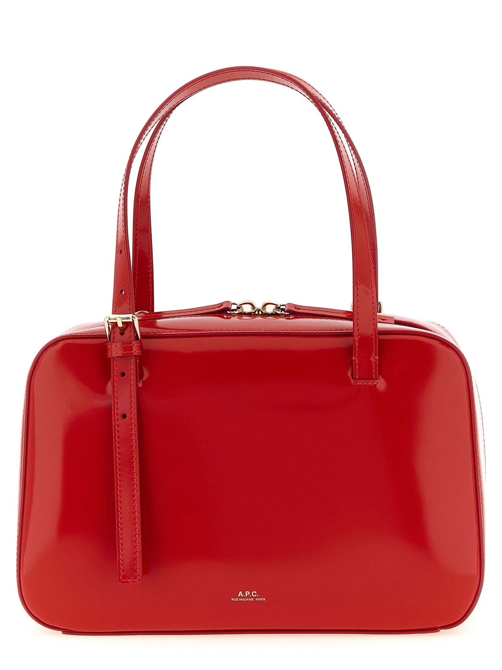 A.P.C. Red Virginie Box Handbag