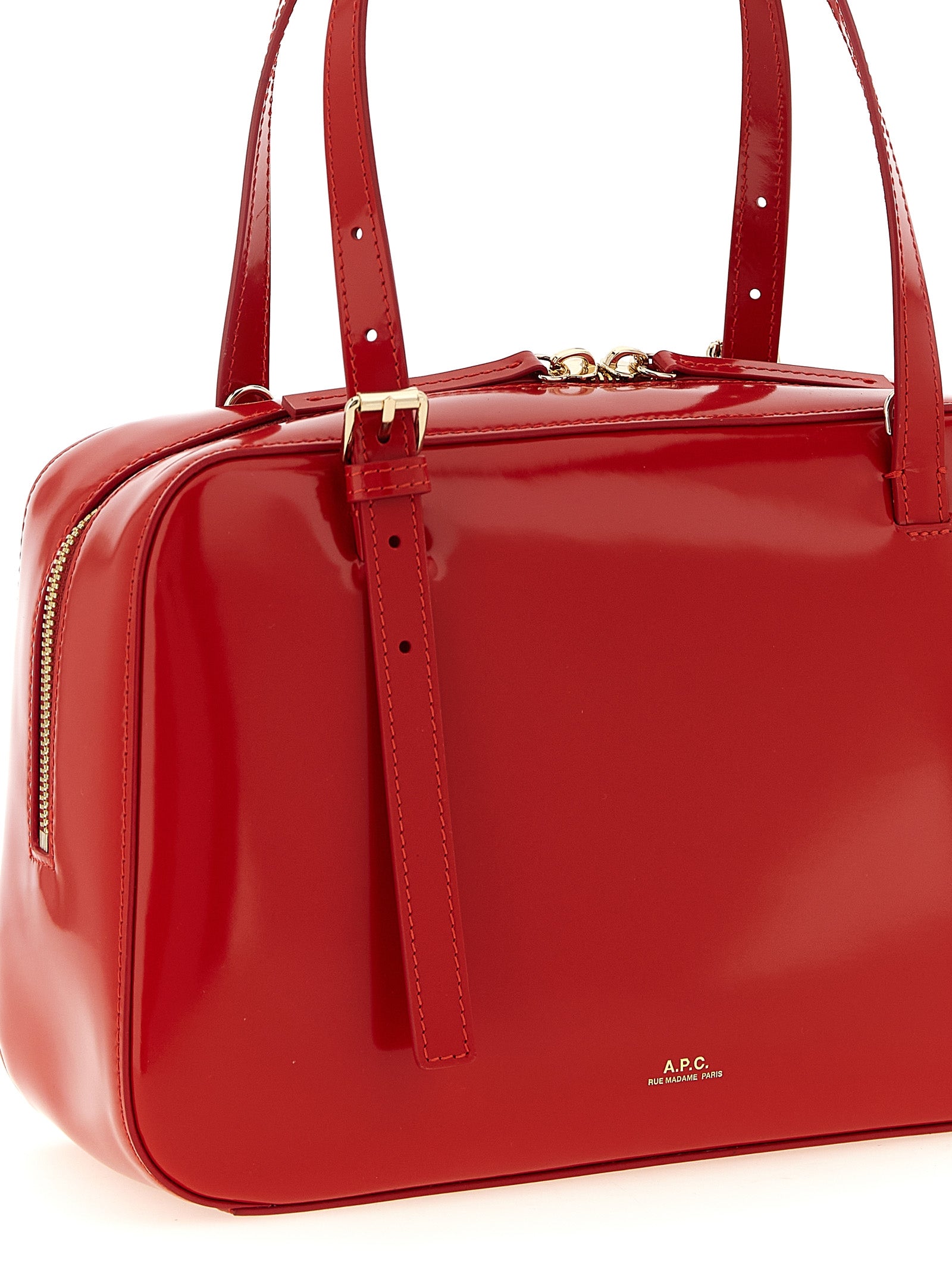 A.P.C. Red Virginie Box Handbag
