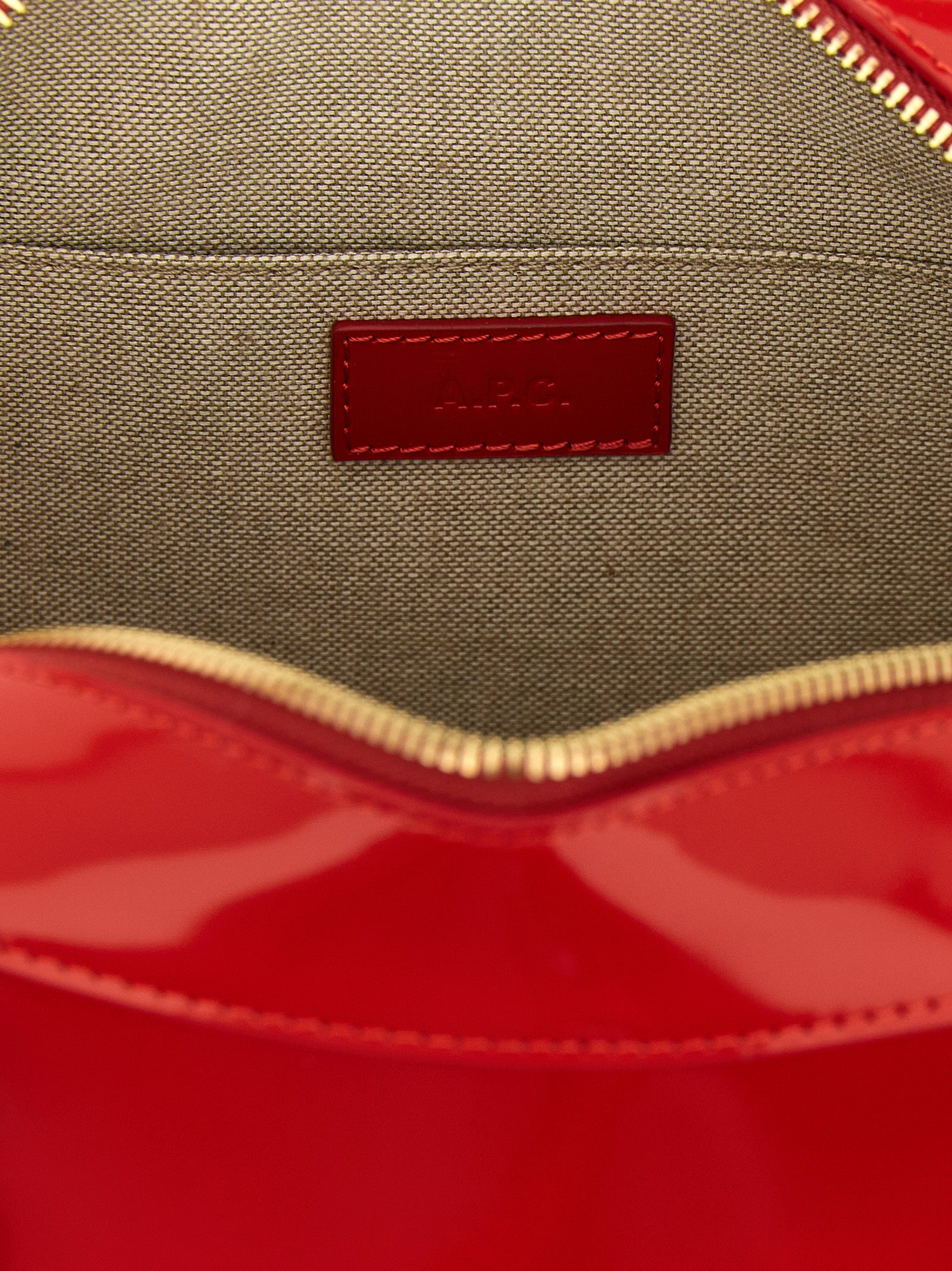 A.P.C. Red Virginie Box Handbag