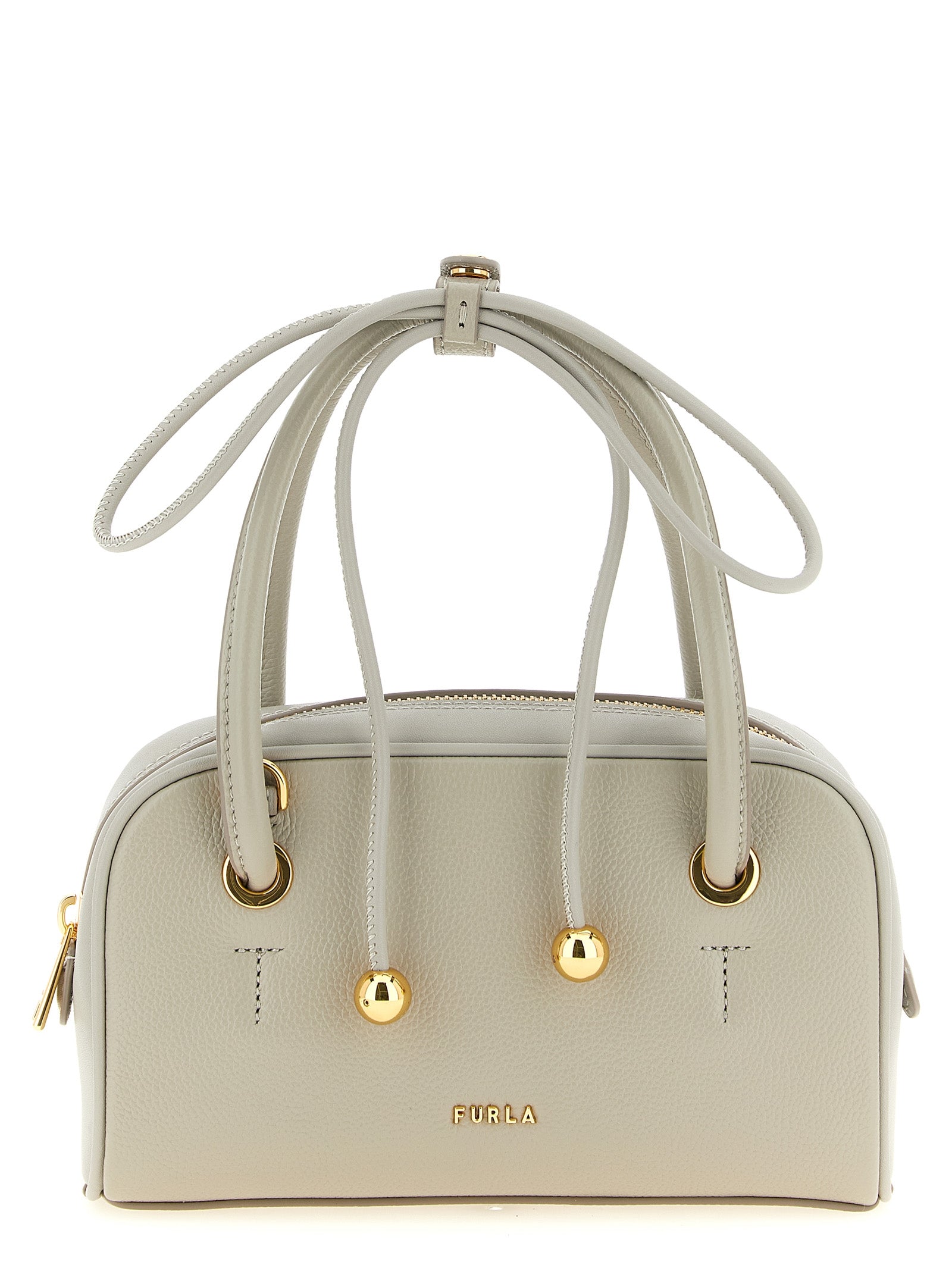 Furla Gray Poppy Mini Handbag