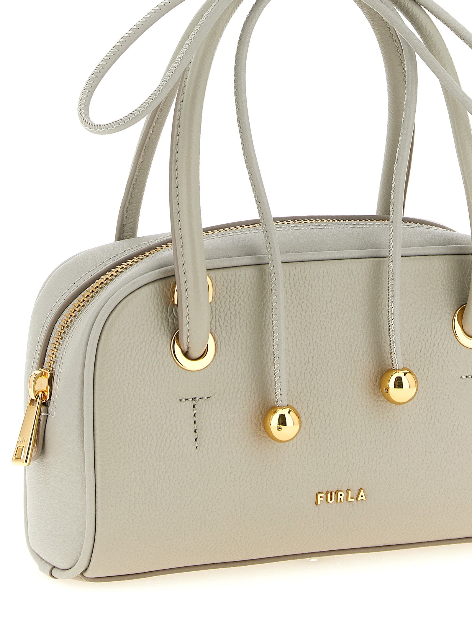 Furla Gray Poppy Mini Handbag