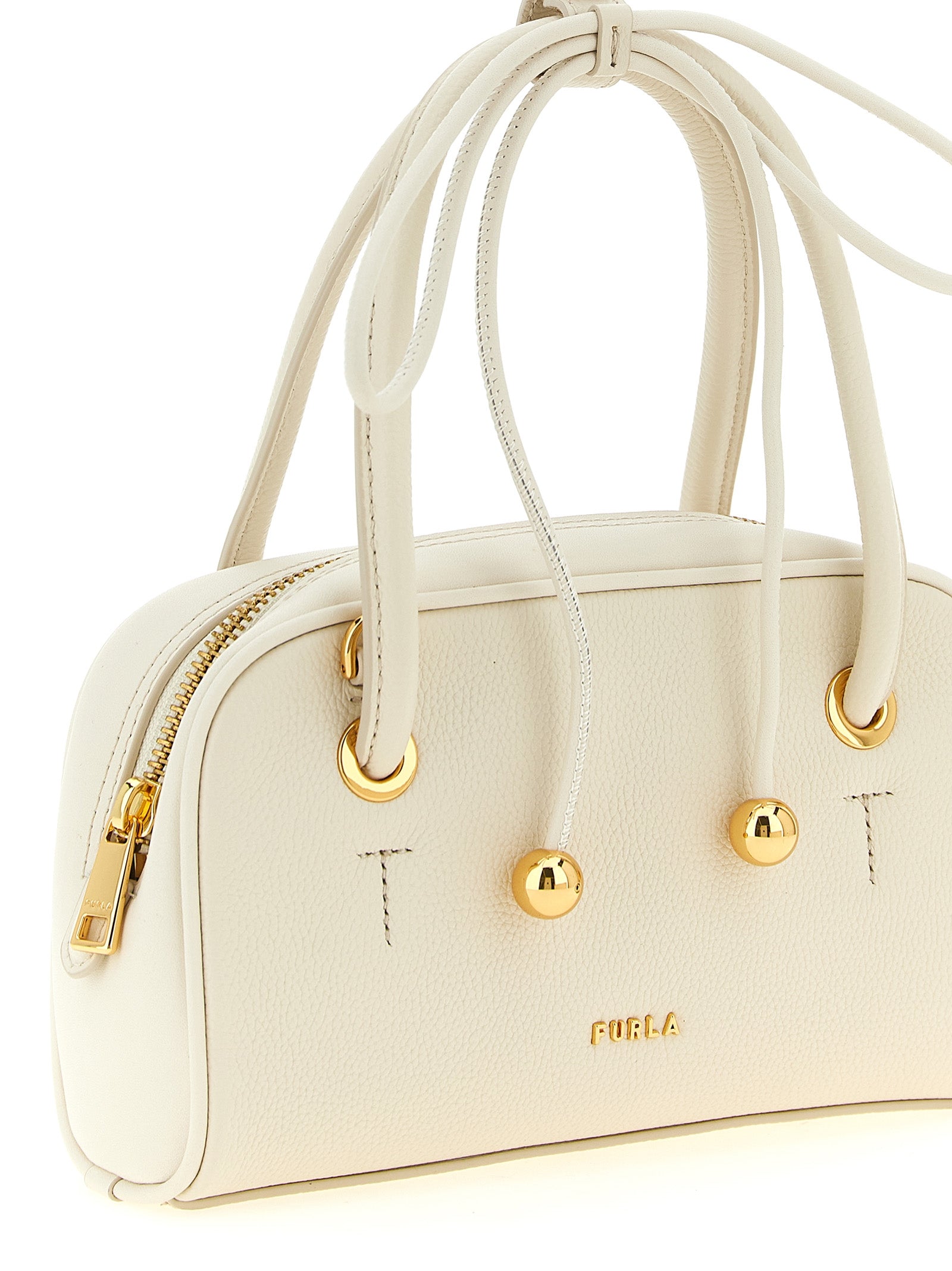 Furla White  Poppy S  Handbag