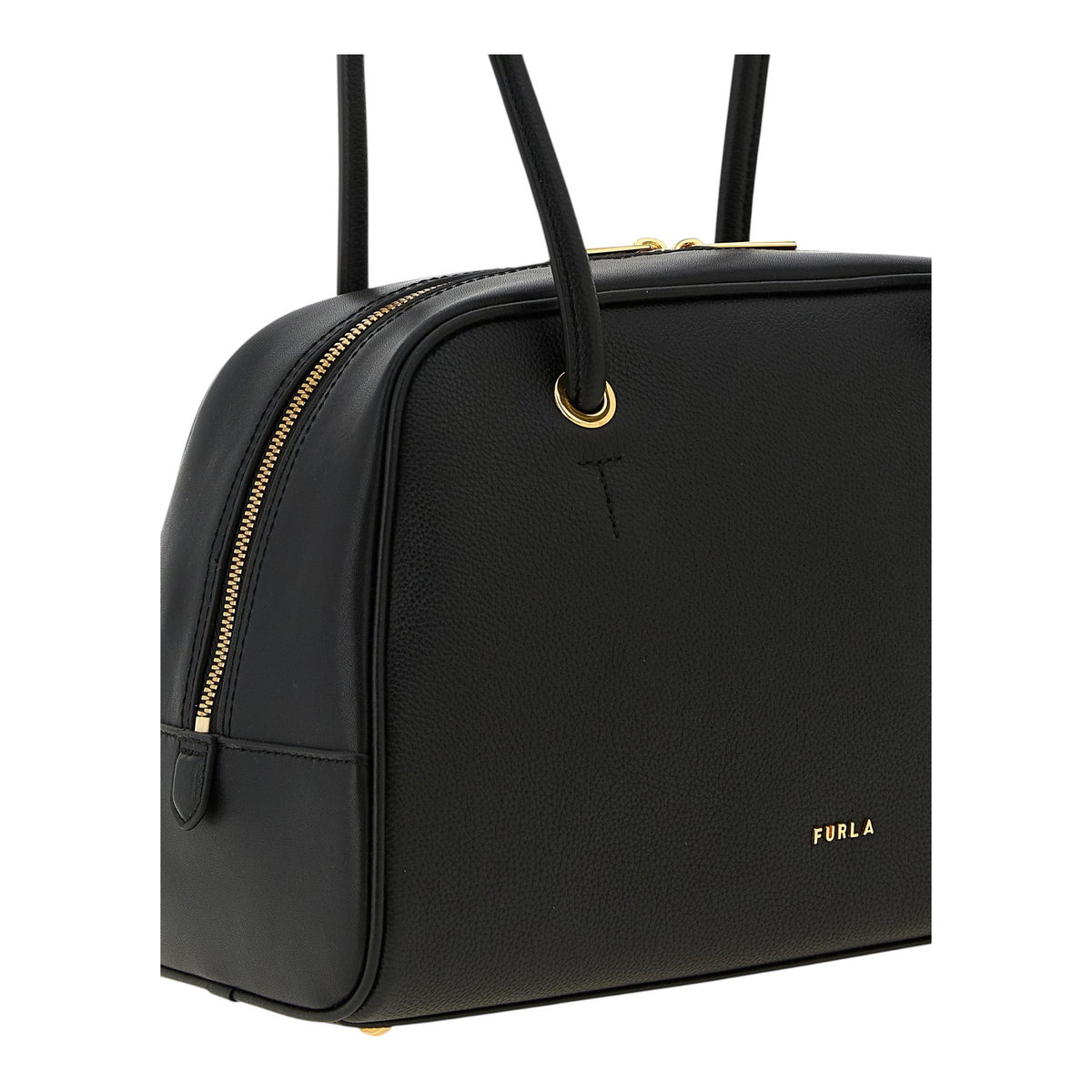 Furla Poppy M Handbag Floral Black
